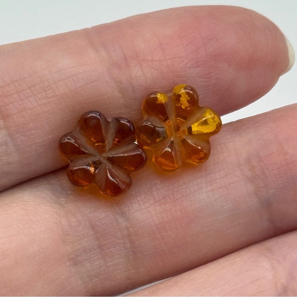 Light Years Amber Flower Earrings